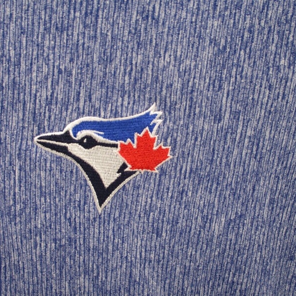Antgiua 1/4 Zip Shirt Womens XXL Toronto Blue Jays Heather Blue - Picture 3 of 11